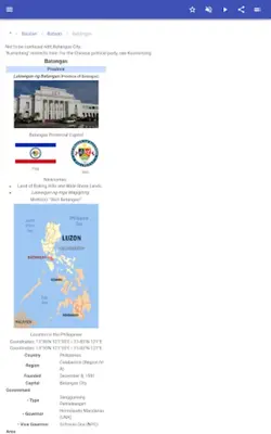 Provinces of Philippines android App screenshot 1